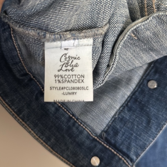 Cosmic blue love denim jacket - Picture 6 of 9